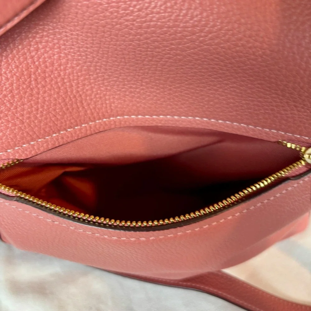 Coach‎ Abby Duffle Rose Petal Pink Pebbled Leather Shoulder Bag F31507 NEW